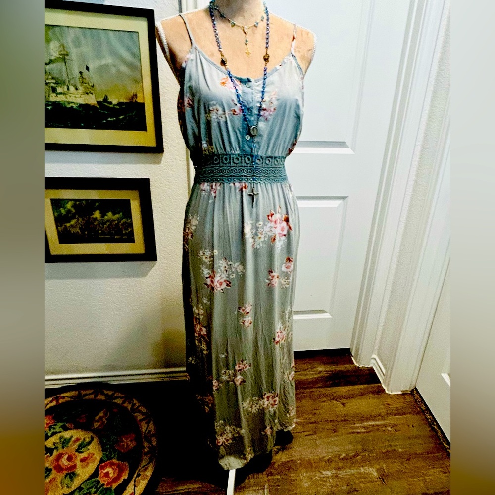 Spring:Summer Sale! Y2K Cottagecore Gypsycore Witchy Floral Maxi dress